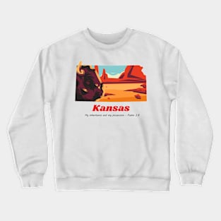 USA State of Kansas Psalm 2:8 - My Inheritance and possession Crewneck Sweatshirt